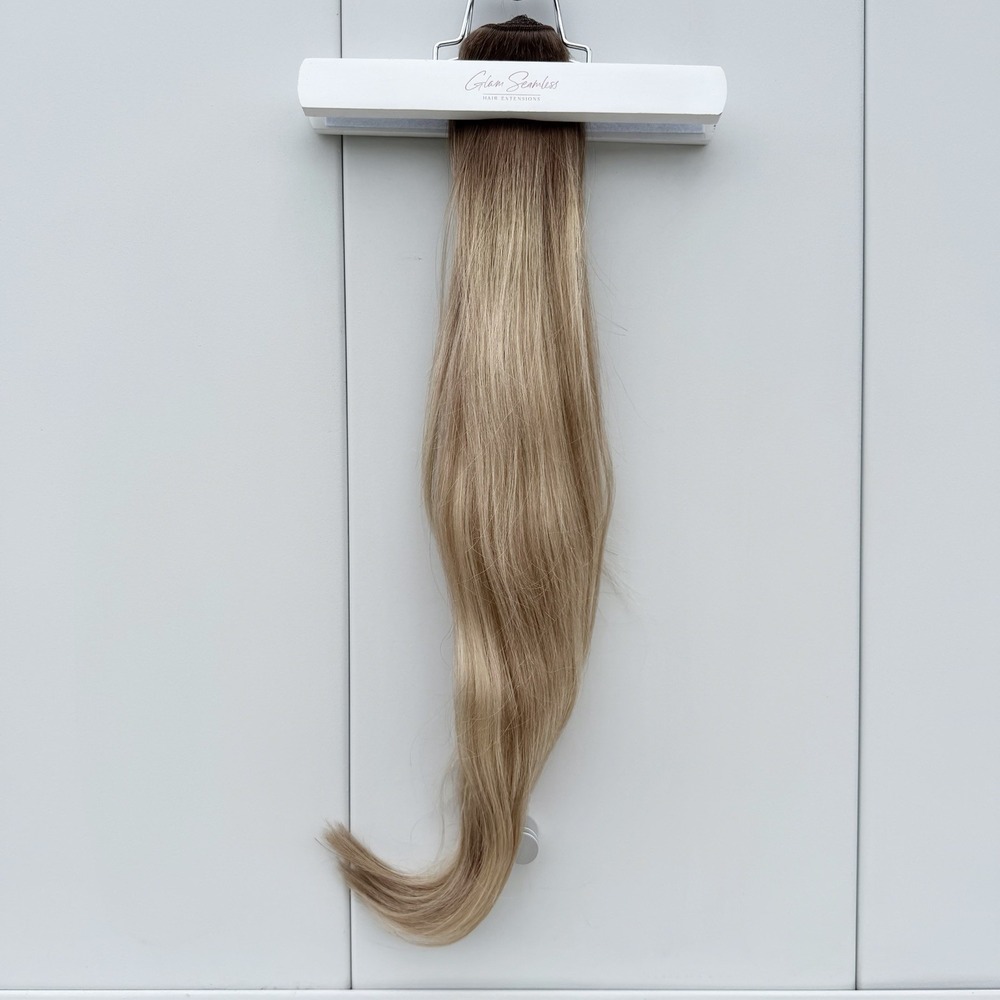 Glam Seamless 22" Glam Band Halo Cream Beige Blonde #CBB Rooted Blonde Hair NEW